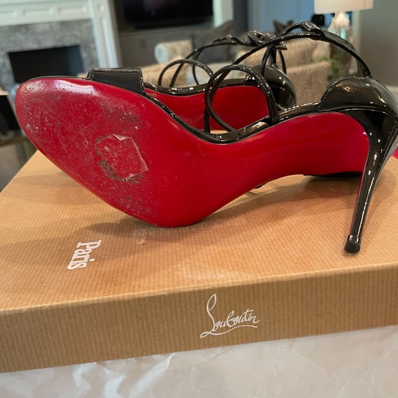 Christian Louboutin high heeled sandal. Worn once. Have box, dustbag, etc. - Picture 7 of 7